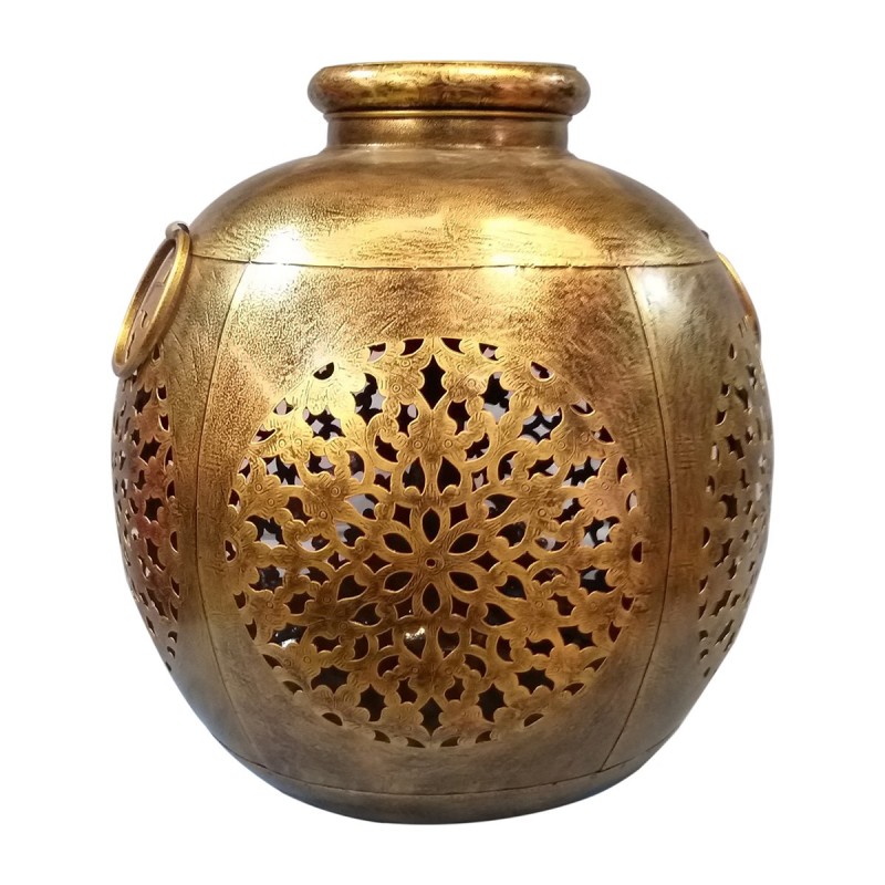 ORIGEN Home Decor Redondo Portavelas Vases et détenteurs | Vase doré - 61x56x56cm