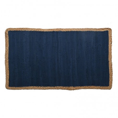 ORIGEN Home Decor Carpet Carombras | Tapis d'entrée bleu rectangulaire - 1x80x50cm