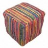 ORIGEN Home Decor Fuff Chindi Furniture auxiliaire | Bouffée multicolore - 45x45x45cm