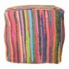 ORIGEN Home Decor Fuff Chindi Furniture auxiliaire | Bouffée multicolore - 45x45x45cm