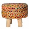 ORIGEN Home Decor Concourso Match Match auxiliaire | Tabouret multicolore rond - 31x35x35cm