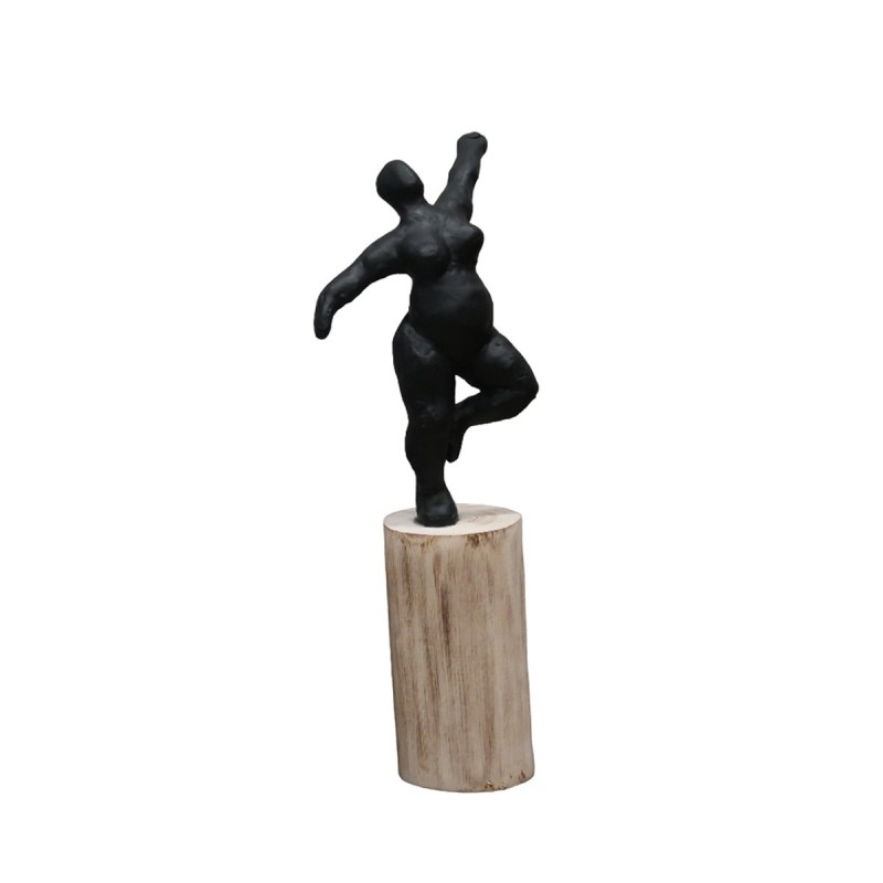 ORIGEN Home Decor Figure femme dansante Trunk divers | Figure de personne brune - 38x15x8cm