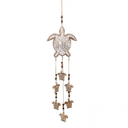 ORIGEN Home Decor Mobile Owl Metal Metal | Pendant en métal argenté - 30x8x2cm