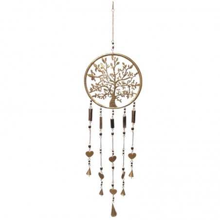 ORIGEN Home Decor Mobile Adorno Metal Collapant Life Tree | Pendant en métal doré - 35x8x1cm