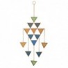 ORIGEN Home Decor Momil adorno suspendu triangles | Pendant jaune - 60x20x2cm