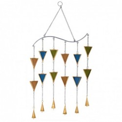 ORIGEN Home Decor Momil adorno suspendu triangles | Pendant multicolore - 67x34x2cm