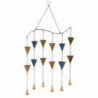 ORIGEN Home Decor Momil adorno suspendu triangles | Pendant multicolore - 67x34x2cm