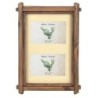 By SIGRIS Picture murale 2 cadre en bois marron photo 36 * 4 * 25cm Image