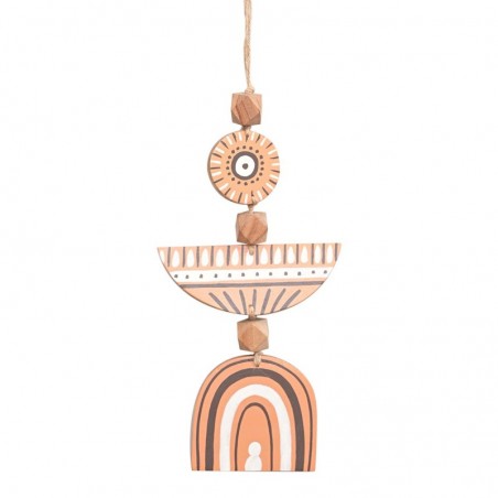 ORIGEN Home Decor Suspension en bois suspendu | Pendentif orange - 32x16x3cm