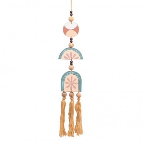 ORIGEN Home Decor Suspension en bois suspendu | Pendant brun - 60x12x1cm