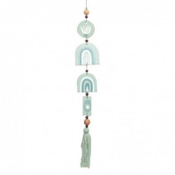 ORIGEN Home Decor Suspension en bois suspendu | Pendant vert - 65x11x2cm