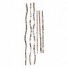 ORIGEN Home Decor Canes 6 ou plusieurs | Figure multicolore - 130x2x2cm