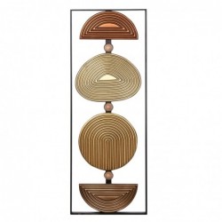 ORIGEN Home Decor Plaques en bois mur de mur en bois | Assiette en bois multicolore rectangulaire - 71x26x2cm