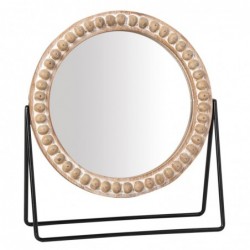 ORIGEN Home Decor Mirror Mirrors | Miroir brun rond - 29x25x9cm