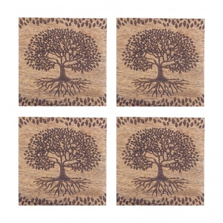 ORIGEN Home Decor Postavosos Tree Bida4 U Seasavas | Brun rectangulaire - 1x10x10cm