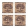 ORIGEN Home Decor Postavosos Tree Bida4 U Seasavas | Brun rectangulaire - 1x10x10cm