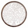 ORIGEN Home Decor Wall Wall Wall Plaques en bois | Plaque en bois blanc rond - 85x85x3cm