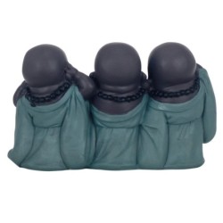 By SIGRIS Figure Bouddha bleu résine 11 * 7 * 18cm Bouddha Figure