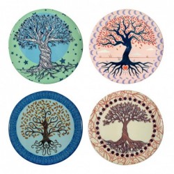 ORIGEN Home Decor Set Postavasos de 4 unités. Multicolore rond - 1x11x11cm