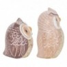 ORIGEN Home Decor Owl Figure 2 Unités Buhos | Figure de la chouette en or - 12x9x7cm