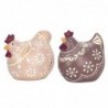 ORIGEN Home Decor Figure Gallina 2 U Animaux | Figure de poulet multicolore - 10x10x7cm