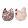 ORIGEN Home Decor Figure Gallina 2 U Animaux | Figure de poulet multicolore - 14x15x11cm