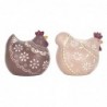 ORIGEN Home Decor Figure Gallina 2 U Animaux | Figure de poulet multicolore - 14x15x11cm