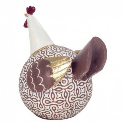 ORIGEN Home Decor Figure Gallina Animaux | Figure de poulet multicolore - 20x17x13cm