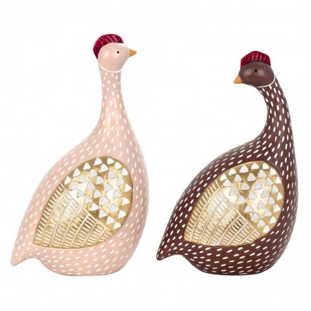 ORIGEN Home Decor Figure Gallina 2 U Animaux | Figure de poulet multicolore - 23x14x10cm