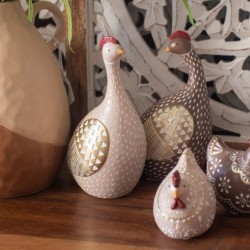 ORIGEN Home Decor Figure Gallina 2 U Animaux | Figure de poulet multicolore - 23x14x10cm