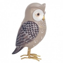 ORIGEN Home Decor Buhos Buhos Figure | Figure de hibou beige - 14x8x7cm