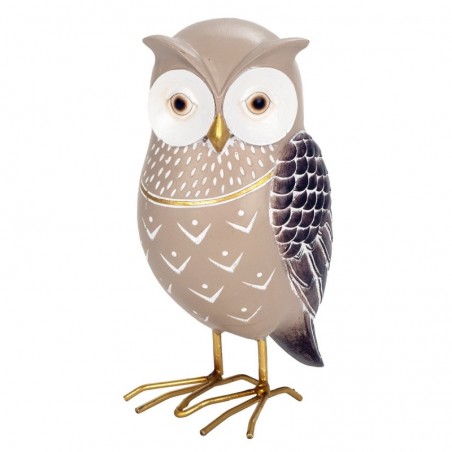 ORIGEN Home Decor Buhos Buhos Figure | Figure de hibou beige - 16x8x8cm