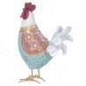 ORIGEN Home Decor Figure Gallina Animaux | Figure de poulet bleu - 21x16x7cm