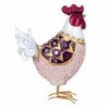 ORIGEN Home Decor Figure Gallina Animaux | Figure de poulet lilas - 24x17x7cm