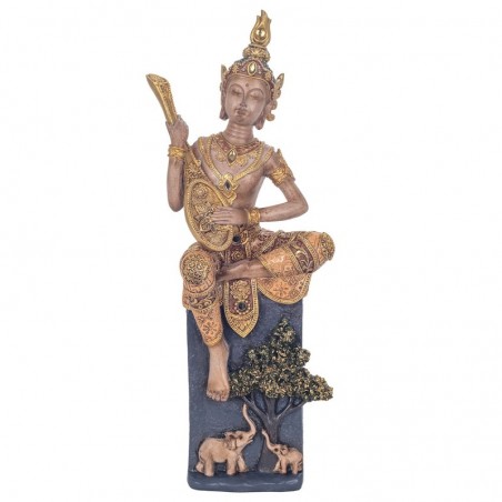 ORIGEN Home Decor Bouddha Bouddh Buddhas | Figure de Bouddha en or - 35x12x9cm