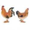 ORIGEN Home Decor Figure Gallina 2 U Animaux | Figure de poulet orange - 26x20x10cm