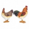 ORIGEN Home Decor Figure Gallina 2 U Animaux | Figure de poulet orange - 27x23x11cm