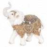 ORIGEN Home Decor Figure Elephant African and Elephants | Figure d'éléphant blanc - 22x21x9cm