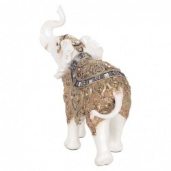 ORIGEN Home Decor Figure Elephant African and Elephants | Figure d'éléphant blanc - 22x21x9cm