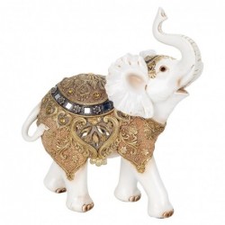 ORIGEN Home Decor Figure Elephant African and Elephants | Figure d'éléphant blanc - 26x22x10cm