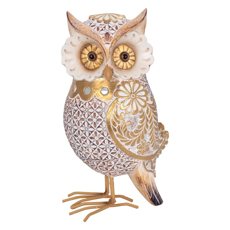 ORIGEN Home Decor Buhos Buhos Figure | Silver Owl Figure - 18x10x9cm