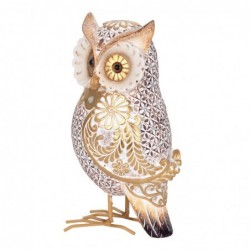 ORIGEN Home Decor Buhos Buhos Figure | Silver Owl Figure - 18x10x9cm