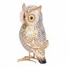 ORIGEN Home Decor Buhos Buhos Figure | Silver Owl Figure - 18x10x9cm