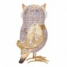 ORIGEN Home Decor Buhos Buhos Figure | Silver Owl Figure - 18x10x9cm