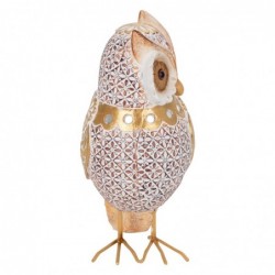 ORIGEN Home Decor Buhos Buhos Figure | Silver Owl Figure - 18x10x9cm