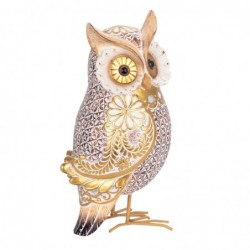 ORIGEN Home Decor Buhos Buhos Figure | Silver Owl Figure - 23x12x10cm