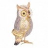 ORIGEN Home Decor Buhos Buhos Figure | Silver Owl Figure - 23x12x10cm