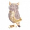 ORIGEN Home Decor Buhos Buhos Figure | Silver Owl Figure - 23x12x10cm