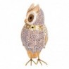 ORIGEN Home Decor Buhos Buhos Figure | Silver Owl Figure - 23x12x10cm