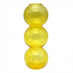 ORIGEN Home Decor Crystal Vase Vases et porte-greffe | Vase jaune - 17x6x6cm